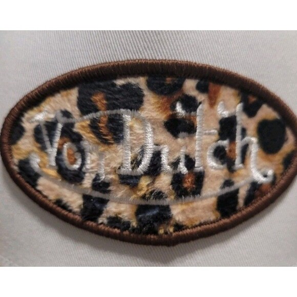 Von Dutch Trucker Hat Snapback Cap Animal Print Brown White Old School